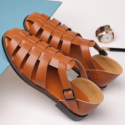 Summer New Roman Sandals Plus Size Casual Fashion Outdoor Beach Shoes Lightweight Non Slip Breathable Big Size Footwear For Men