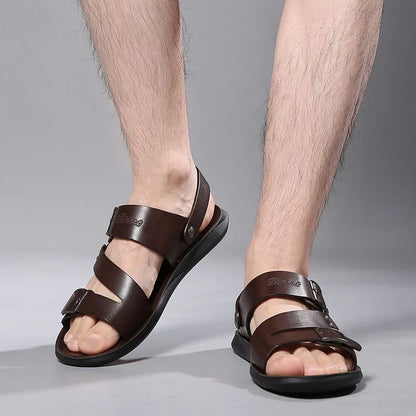 Men's Summer Fashion Comfortable Beach Shoes Dual-Wear Slip-On Soft Bottom Anti-Slip Trendy Sandals-HX2024